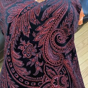Xscape Glittler Paisley Print Top Small